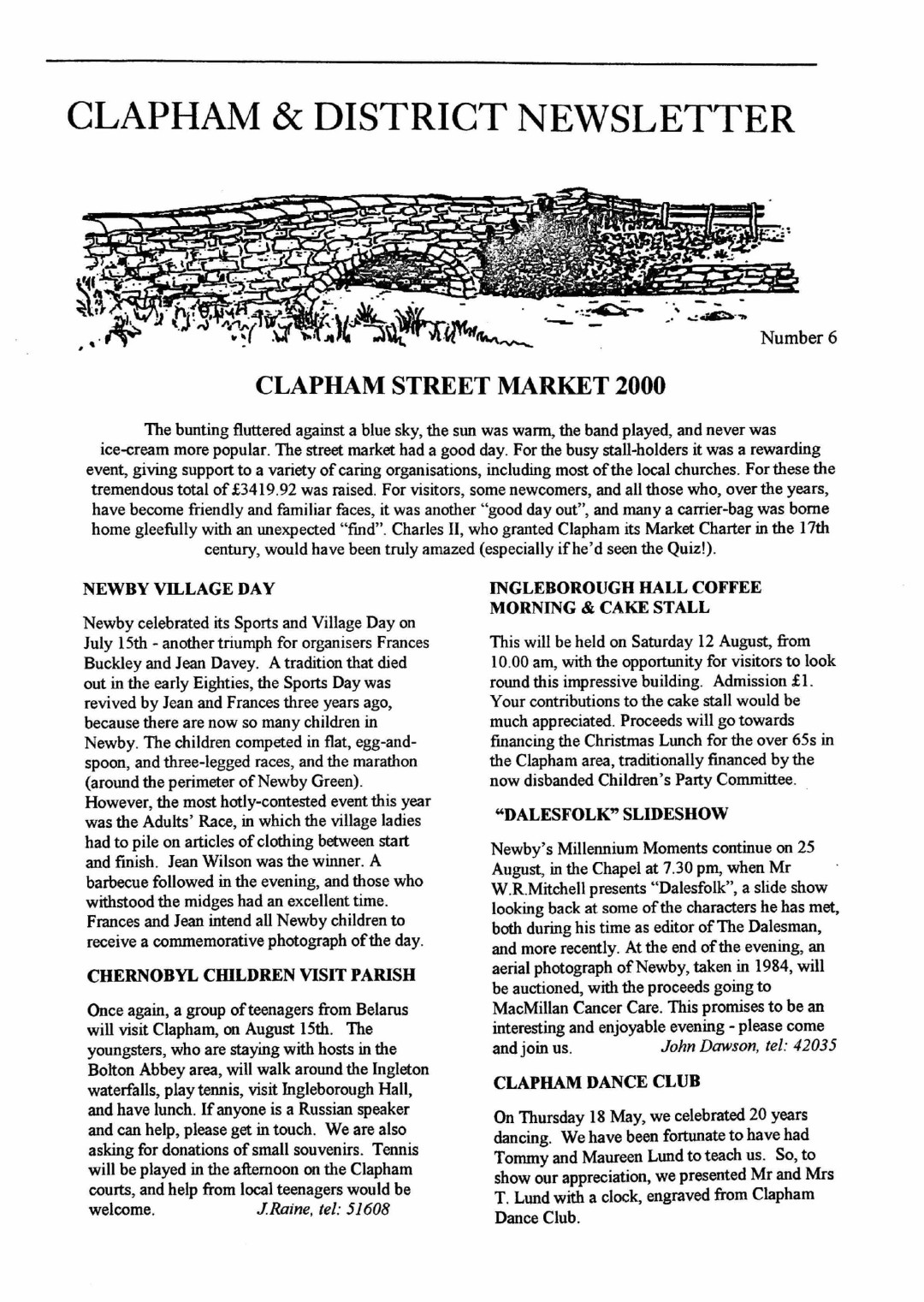 Clapham_Newsletter_No6_August_2000-1